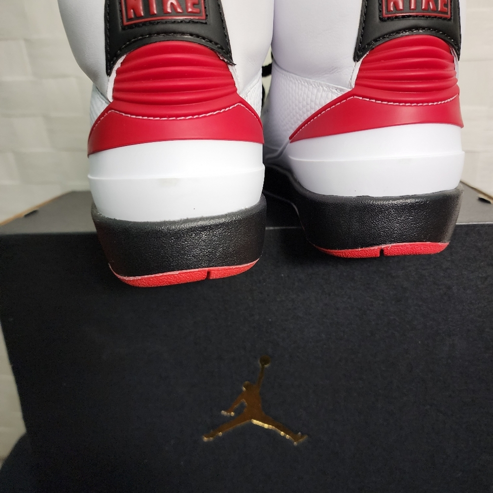 Air Jordan 2 Retro Boys 5y White, Black, Red - Picture 4 of 7